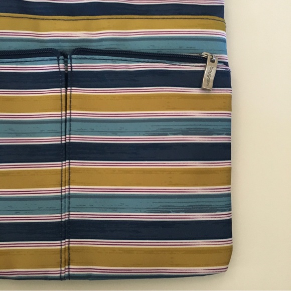 Baggallini Crossbody Horizon Purse Striped Zip Closure Adjustable Strap Bag NWOT - Picture 7 of 9